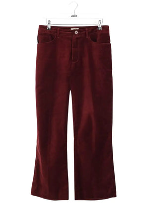 Pantalon large Zadig & Voltaire Bordeaux en Velours, taille M - Seconde Main