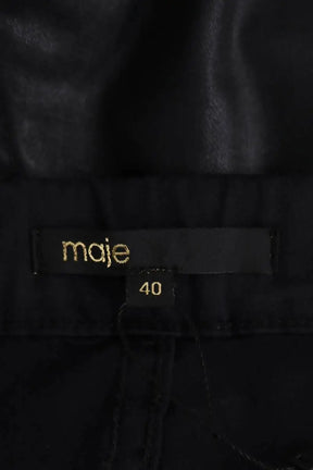 Pantalon Maje Noir en Coton