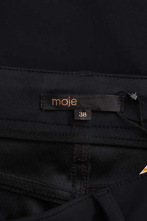 Pantalon Maje Noir en Synthétique