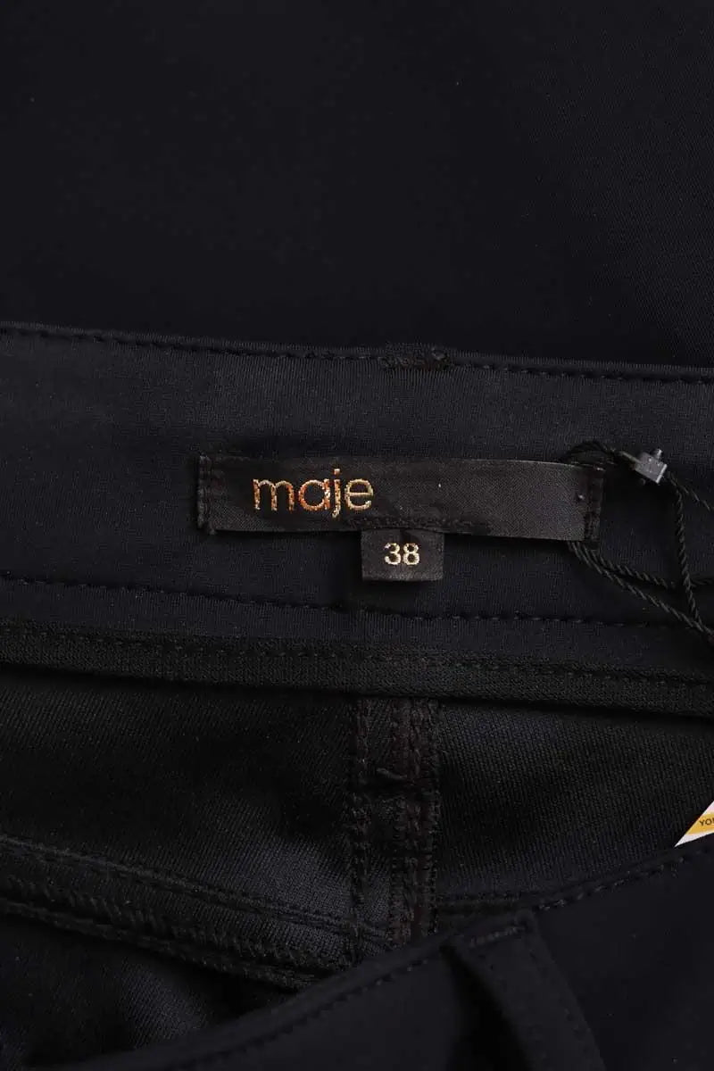 Pantalon Maje Noir en Synthétique
