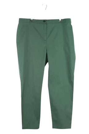 Pantalon Marina Rinaldi Vert en Coton, taille XXXL - Seconde Main