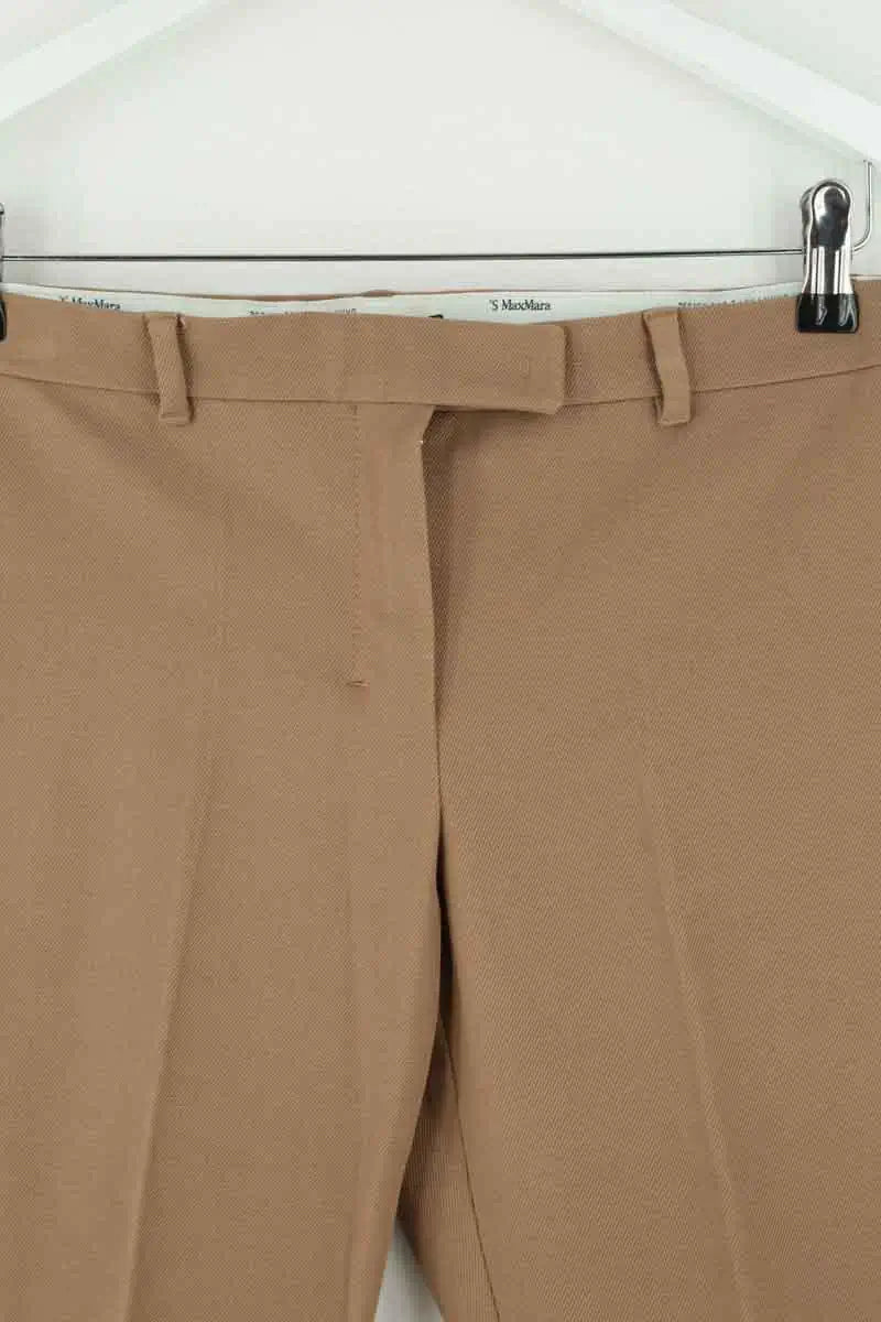 Pantalon Max Mara Marron en Coton