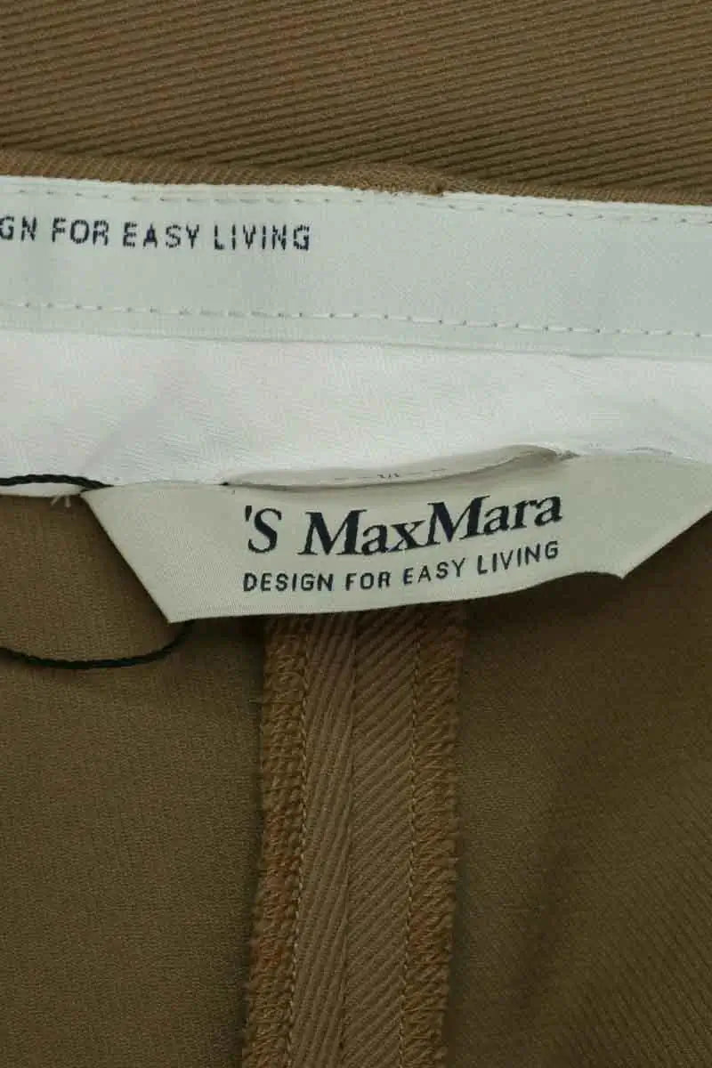 Pantalon Max Mara Marron en Coton