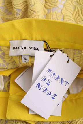 Pantalon Sakina Jaune en Coton