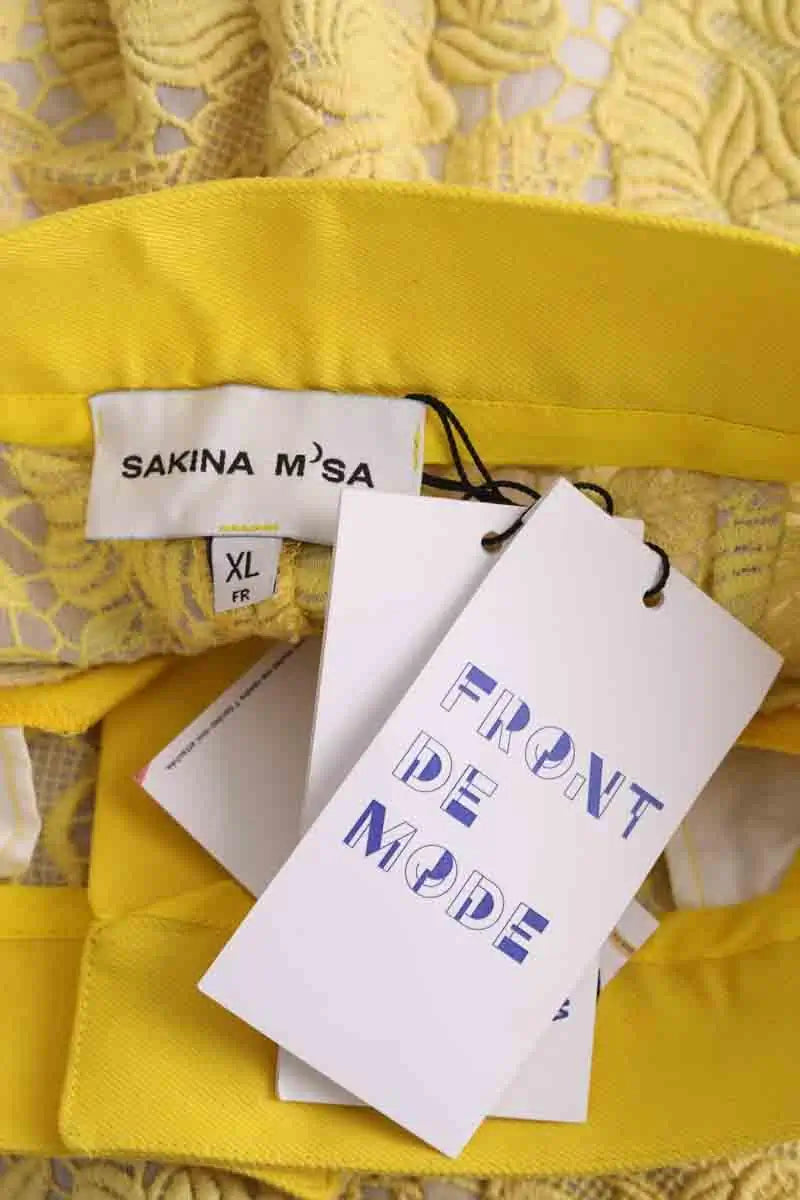 Pantalon Sakina Jaune en Coton