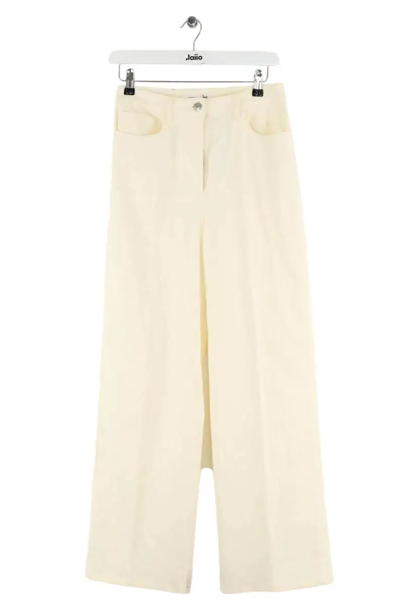 Pantalon Samsoe Samsoe Ecru en Coton, taille XS - Seconde Main