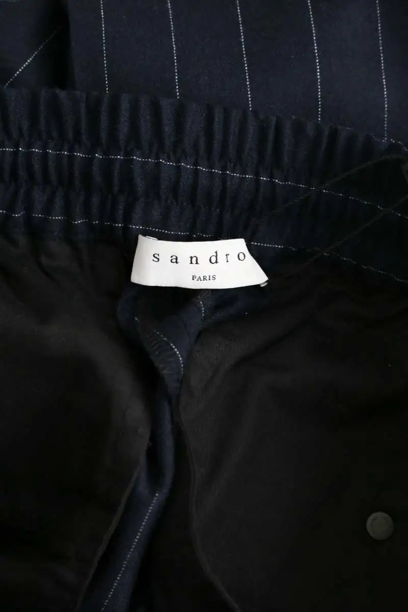 Pantalon Sandro Marine en Laine