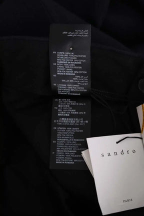 Pantalon Sandro Marine en Lin