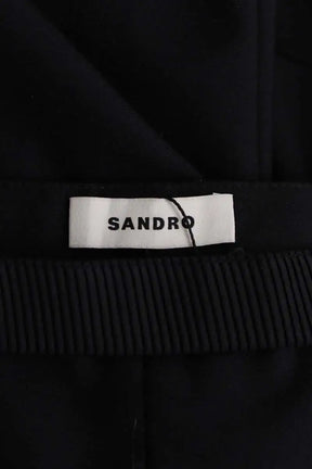 Pantalon Sandro Noir en Laine