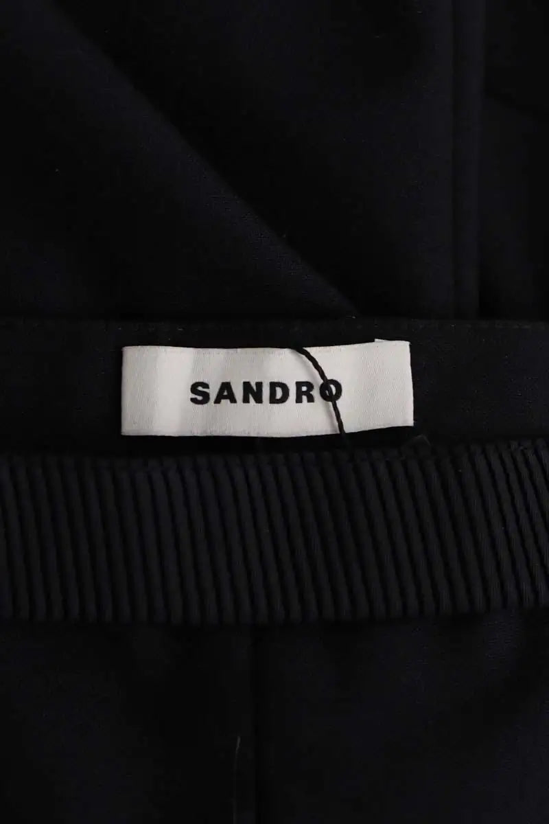 Pantalon Sandro Noir en Laine
