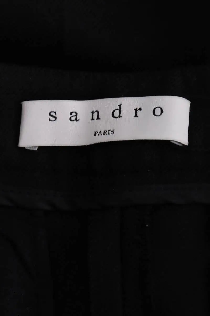 Pantalon Sandro Noir en Synthétique