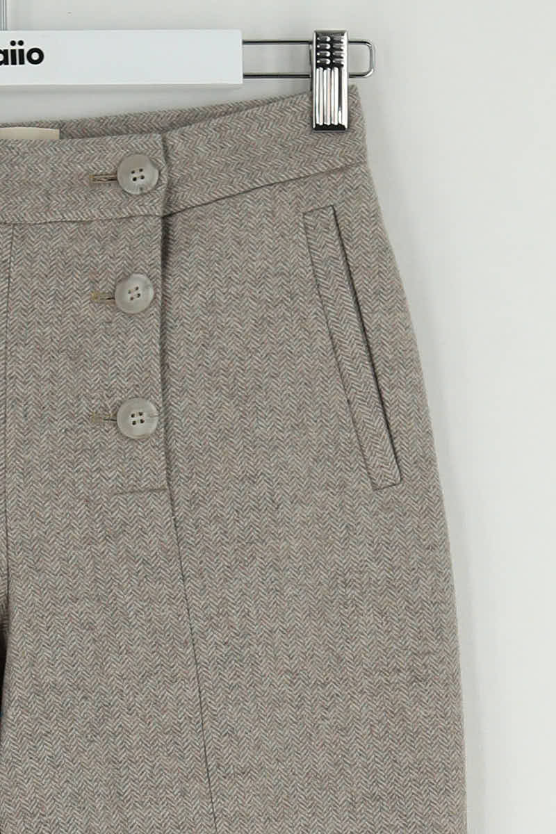 Pantalon Sézane Gris en Laine