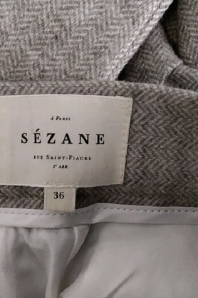Pantalon Sézane Gris en Laine