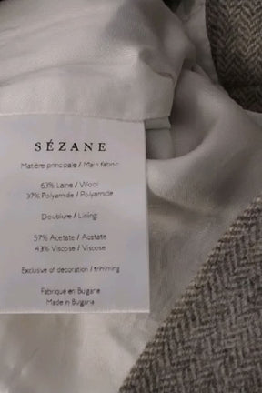 Pantalon Sézane Gris en Laine