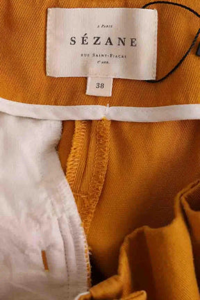 Pantalon Sézane Jaune en Synthétique