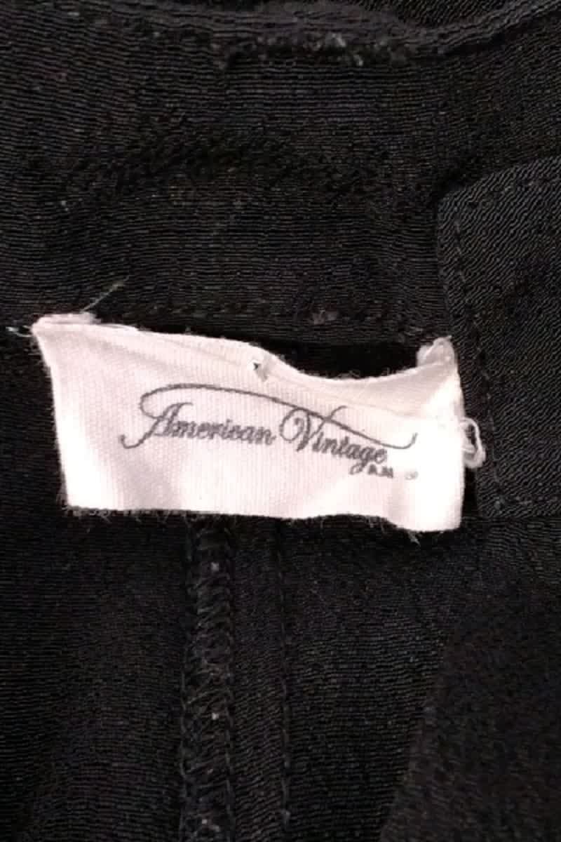 Pantalon slim American Vintage Noir en Viscose