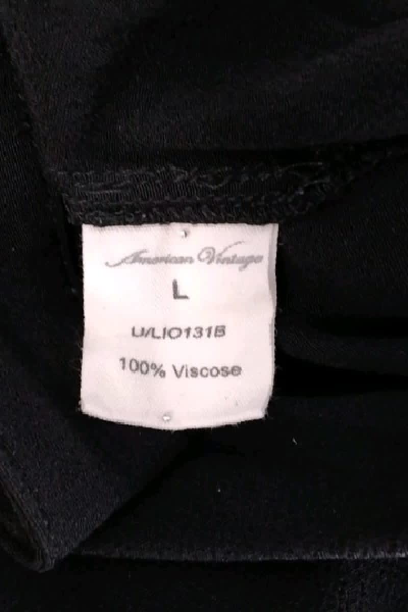 Pantalon slim American Vintage Noir en Viscose
