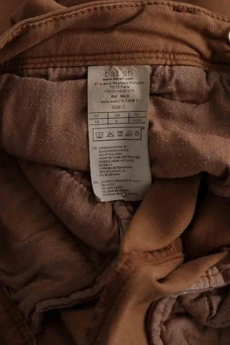 Pantalon slim Ba&Sh Camel en Coton
