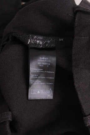 Pantalon slim Ba&Sh Noir en Lin