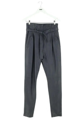 Pantalon slim Belair Marine en Cuir, taille S - Seconde Main