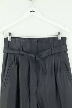 Pantalon slim Belair Marine en Cuir