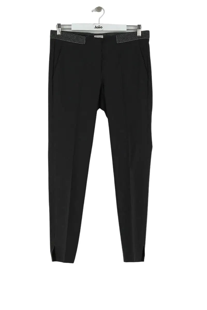 Pantalon slim Brunello Cucinelli Gris en Laine, taille M - Seconde Main