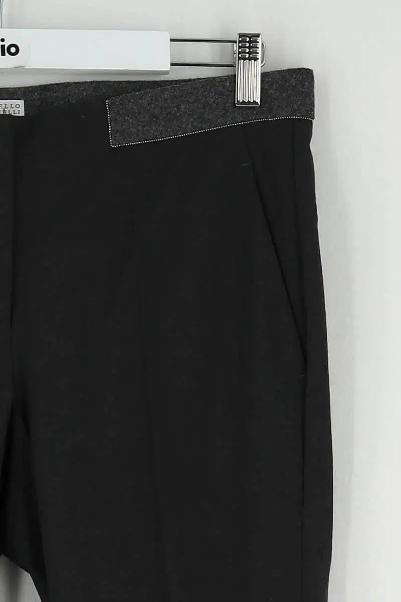 Pantalon slim Brunello Cucinelli Gris en Laine