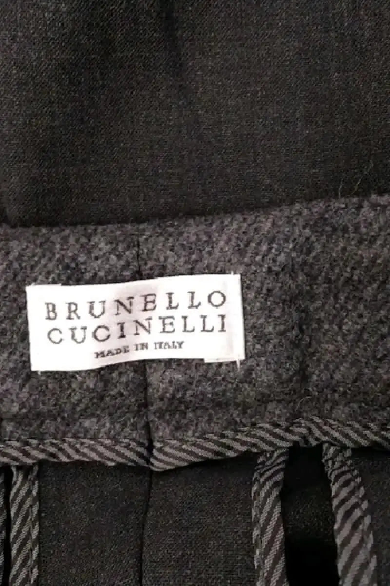 Pantalon slim Brunello Cucinelli Gris en Laine