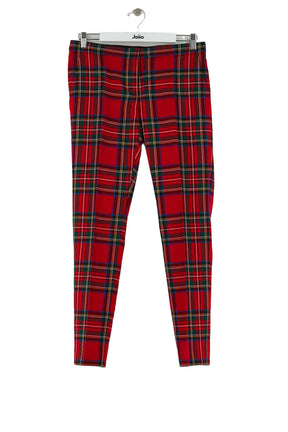 Pantalon slim Burberry Rouge en Laine, taille S - Seconde Main