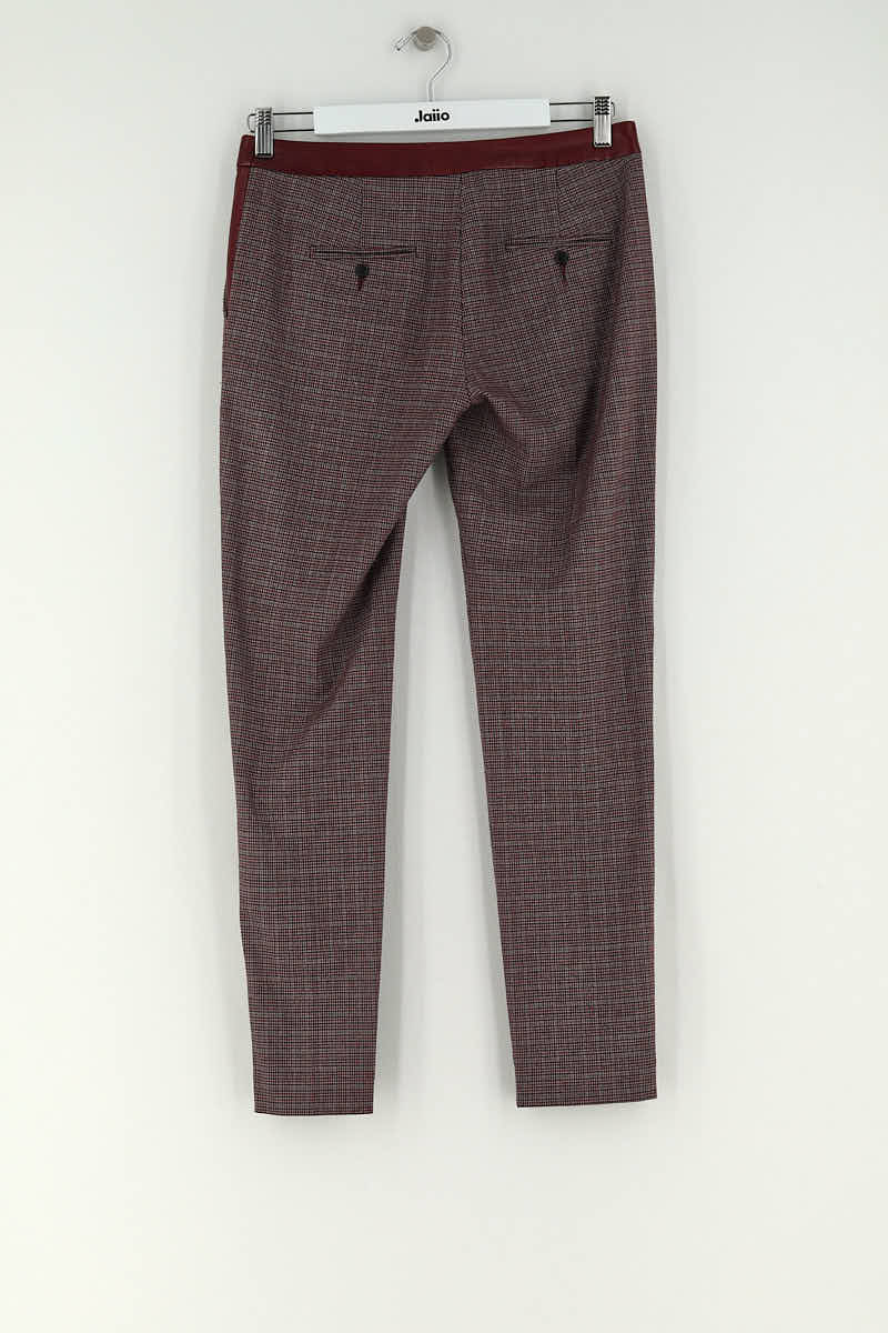 Pantalon slim Claudie Pierlot Bordeaux en Polyester