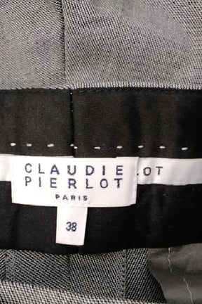 Pantalon slim Claudie Pierlot Gris en Polyester
