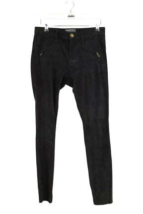Pantalon slim Current Elliott Noir en Daim, taille XS - Seconde Main