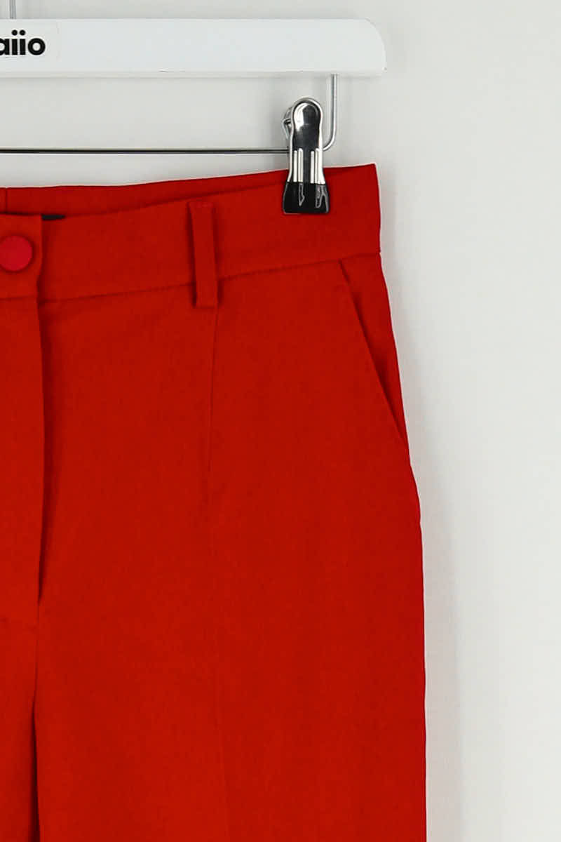 Pantalon slim D&G Rouge en Laine