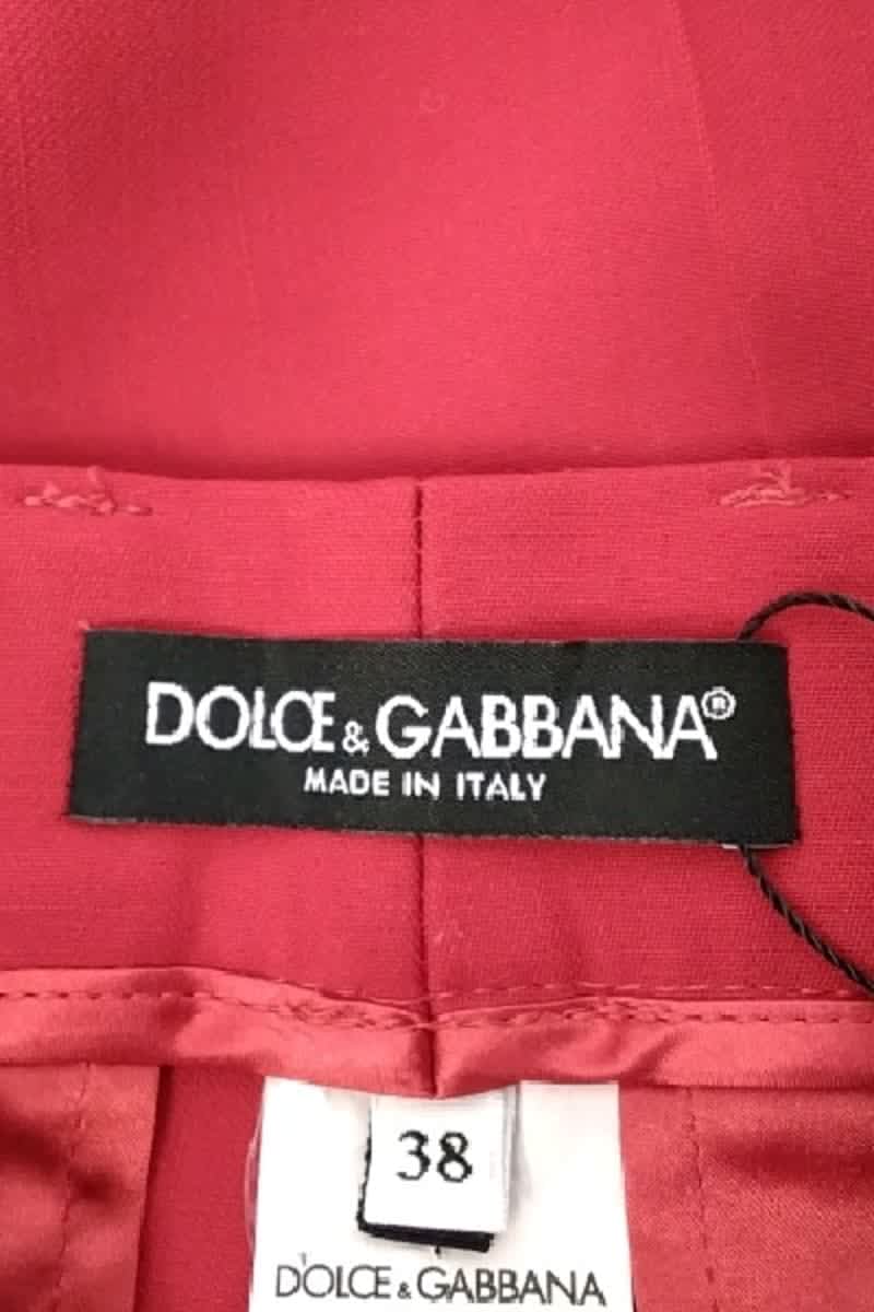 Pantalon slim D&G Rouge en Laine