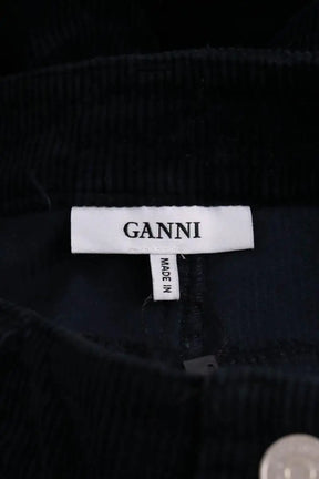 Pantalon slim Ganni Bleu en Coton