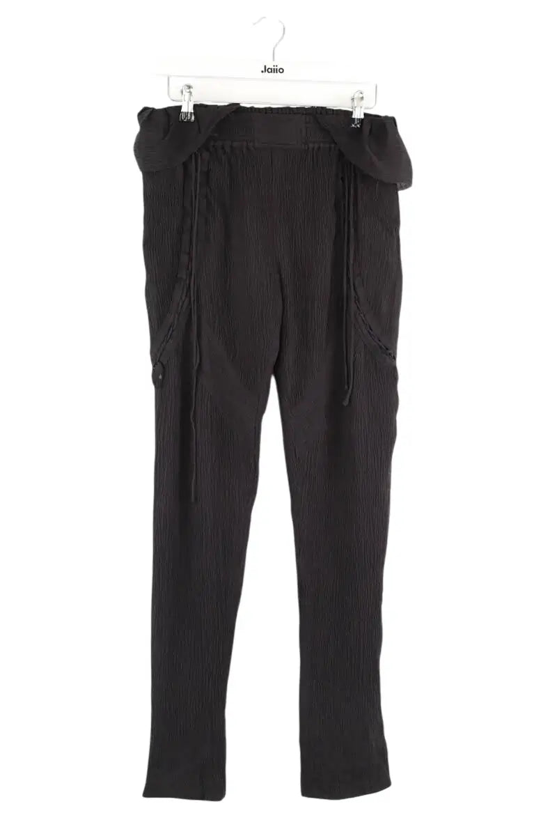 Pantalon slim Iro Willie Noir en Soie, taille S - Seconde Main