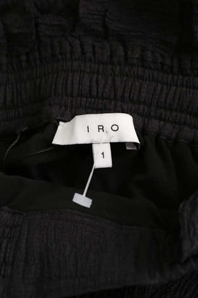 Pantalon slim Iro Willie Noir en Soie