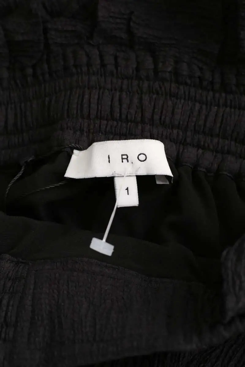 Pantalon slim Iro Willie Noir en Soie