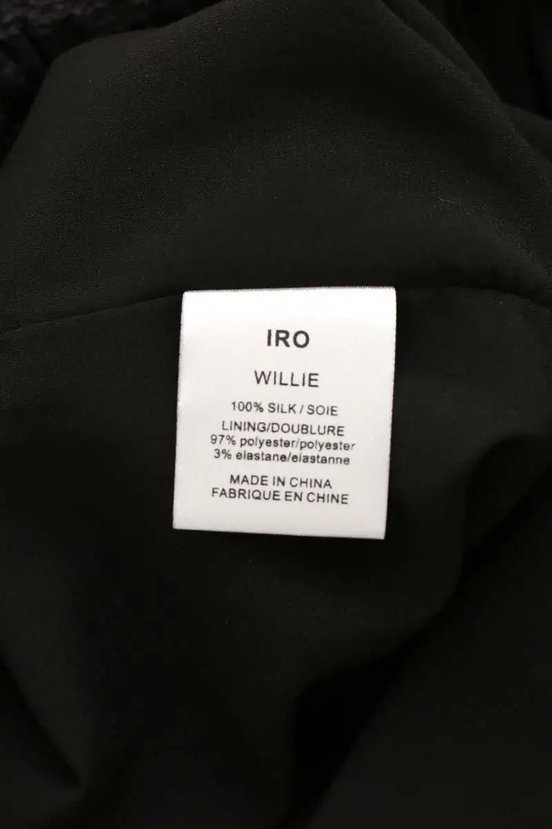 Pantalon slim Iro Willie Noir en Soie