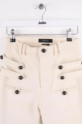 Pantalon slim Isabel Marant Ecru en Coton