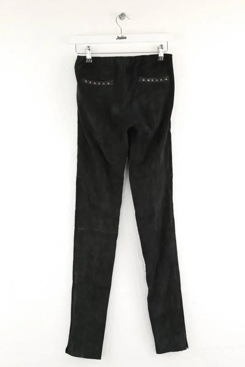 Pantalon slim Isabel Marant Noir en Daim