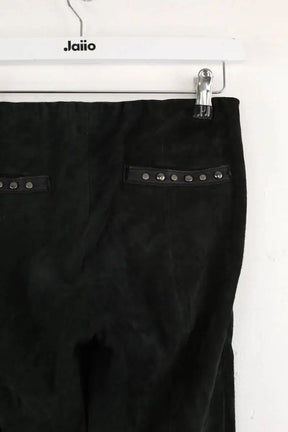 Pantalon slim Isabel Marant Noir en Daim