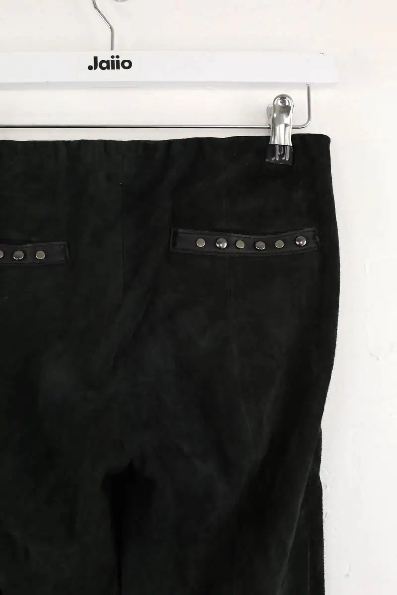 Pantalon slim Isabel Marant Noir en Daim