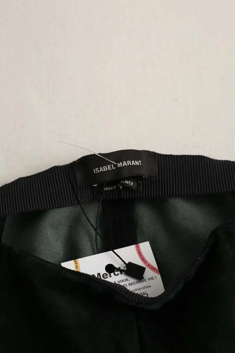 Pantalon slim Isabel Marant Noir en Daim