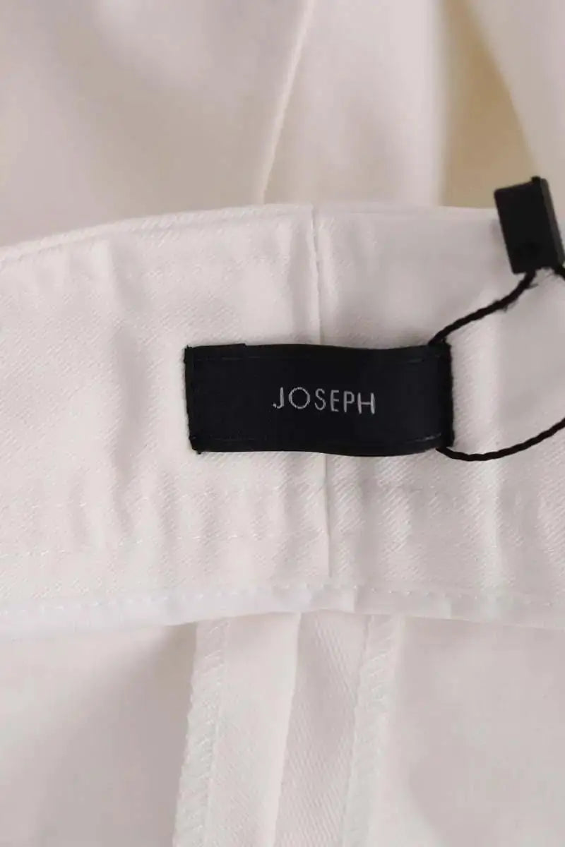 Pantalon slim Joseph Blanc en Coton