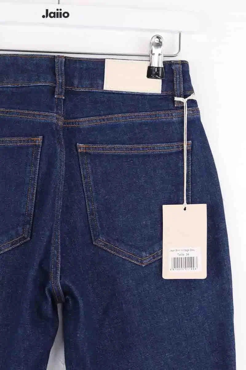 Pantalon slim Lepantalon Bleu en Coton