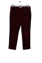 Pantalon slim Maison Sarah Lavoine Bordeaux en Coton, taille M - Seconde Main