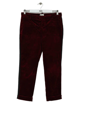 Pantalon slim Maison Sarah Lavoine Bordeaux en Coton, taille M - Seconde Main