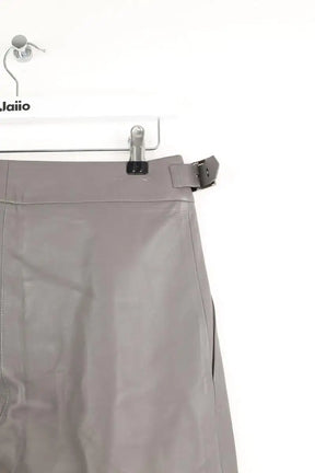 Pantalon slim Maison Ullens Gris en Cuir