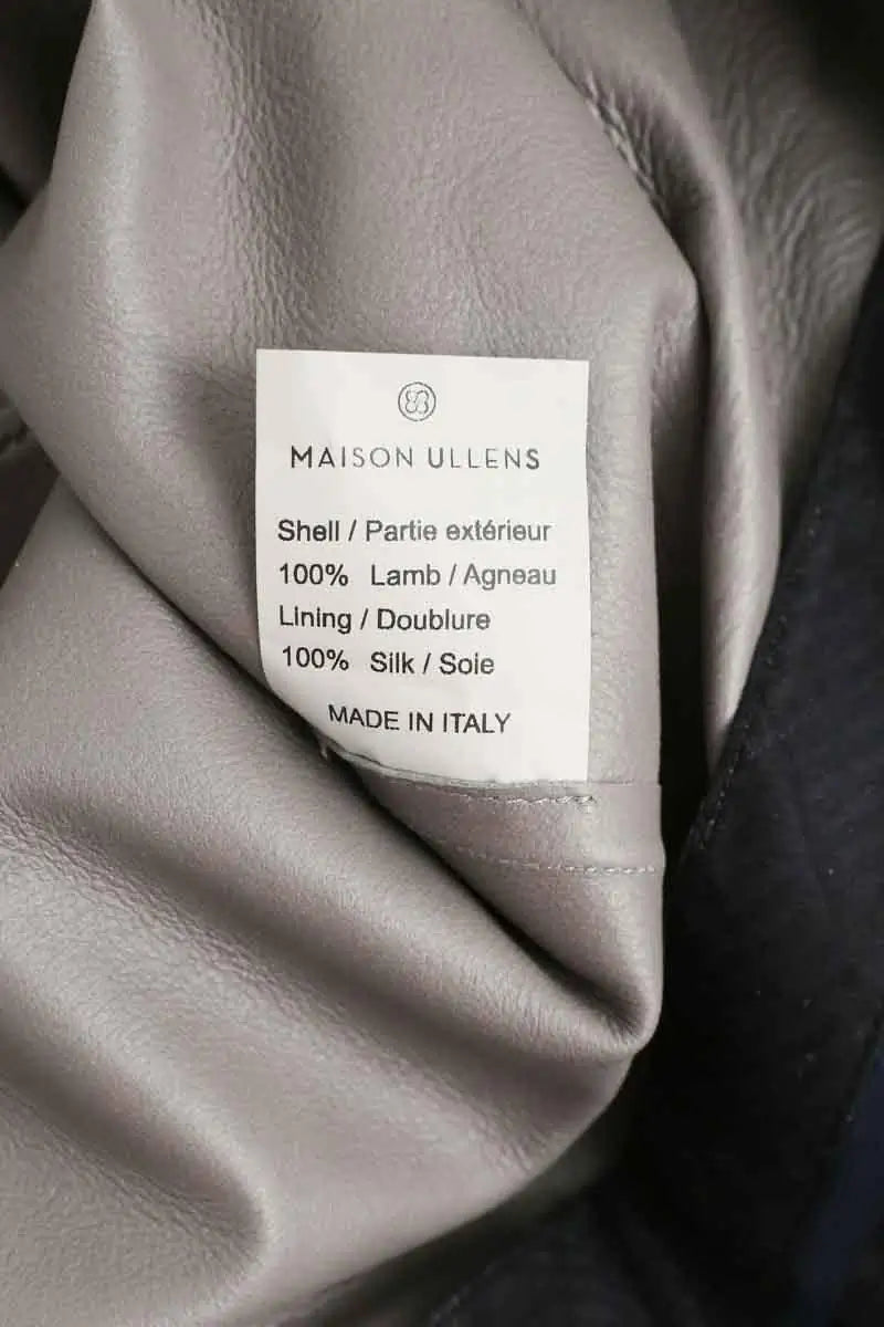 Pantalon slim Maison Ullens Gris en Cuir
